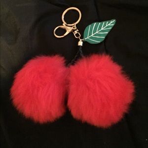 Furry cherry 🍒 keychain NWOT